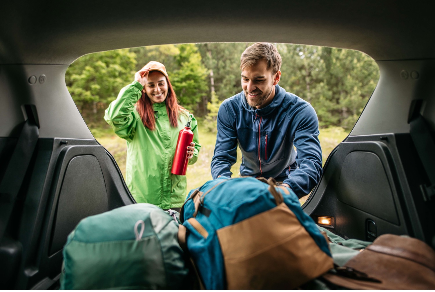Backpacks in trunk
