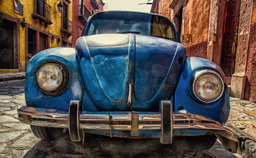 Dented vehicle