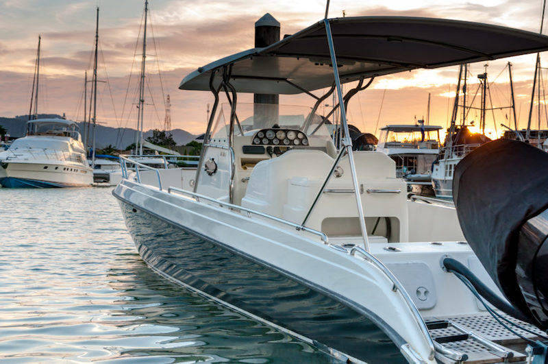 Boat in a marina