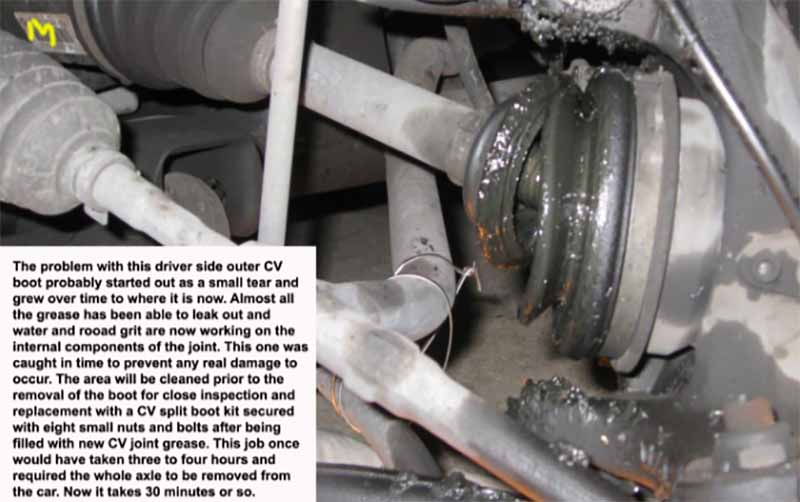 damaged cv boot