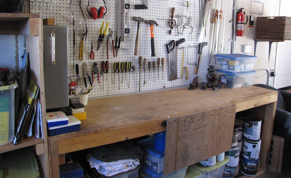 tools in a garage