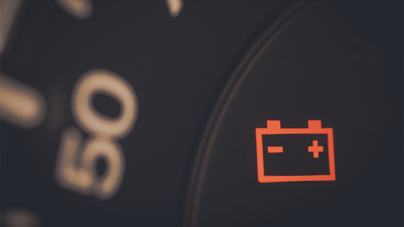 red battery light in car