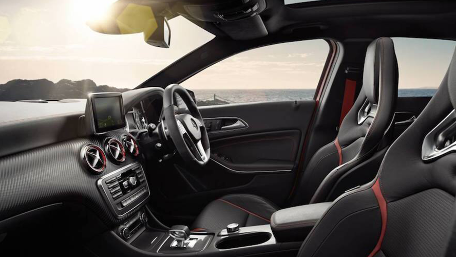 Car interior with leather seats