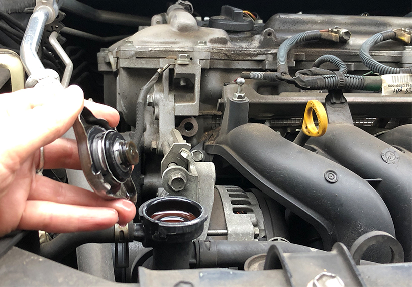 checking coolant level checking coolant level