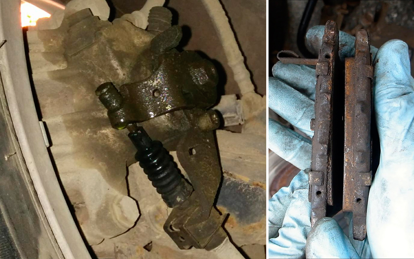 leaking caliper and uneven pad wear leaking caliper and uneven pad wear