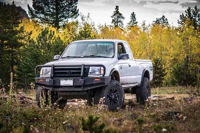 truck with fender flares off-road