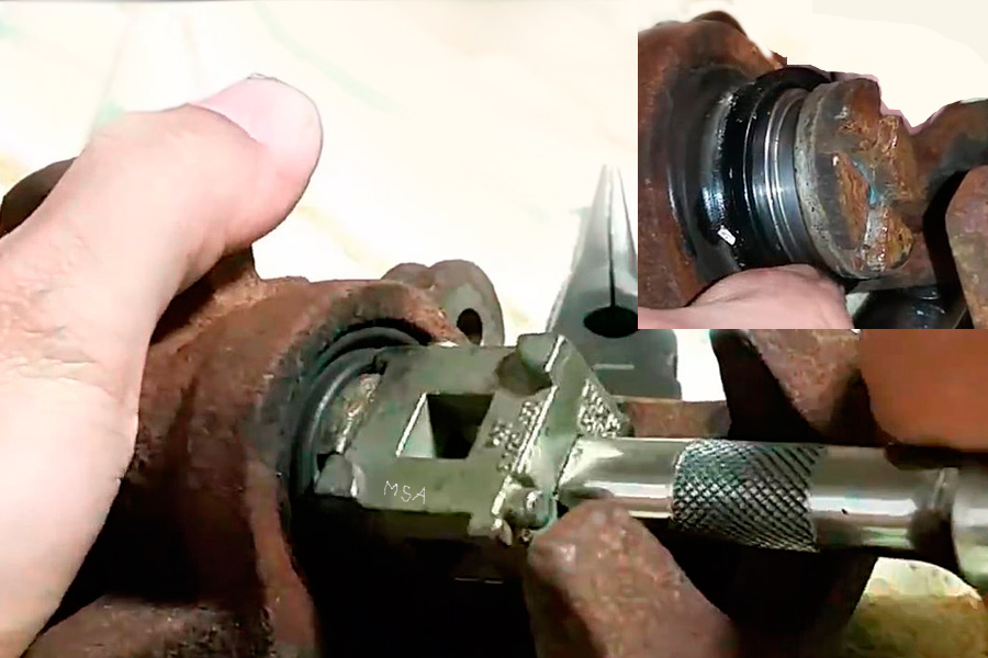 rear caliper piston removal rear caliper piston removal
