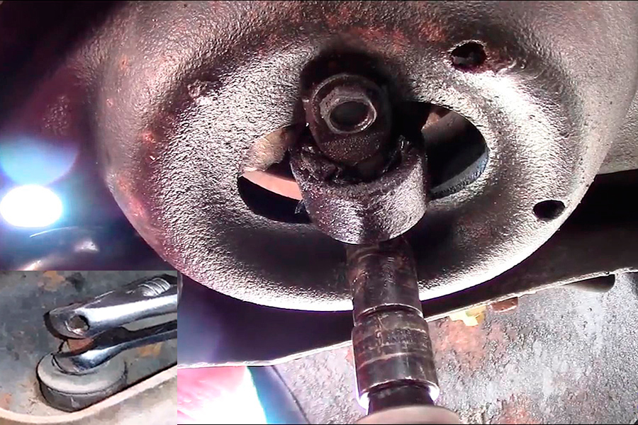remove front shocks