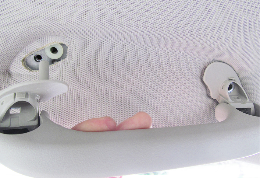overhead handle fasteners fasteners exposed on overhead handle