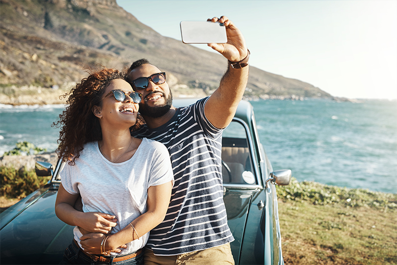 selfie at beach