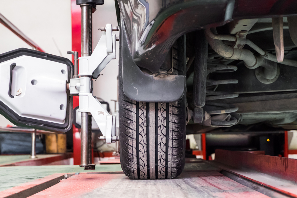 checking car alignment