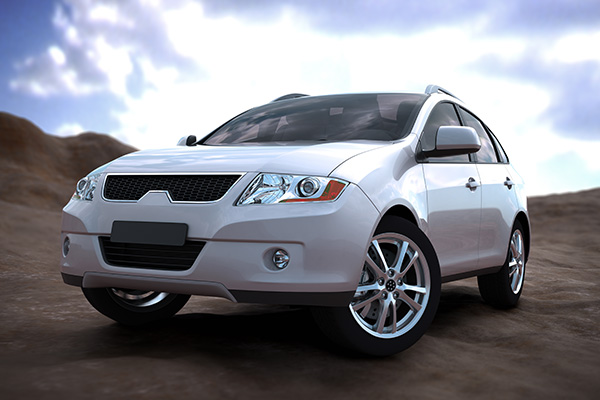 SUV in Desert