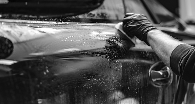 Cleaning a car