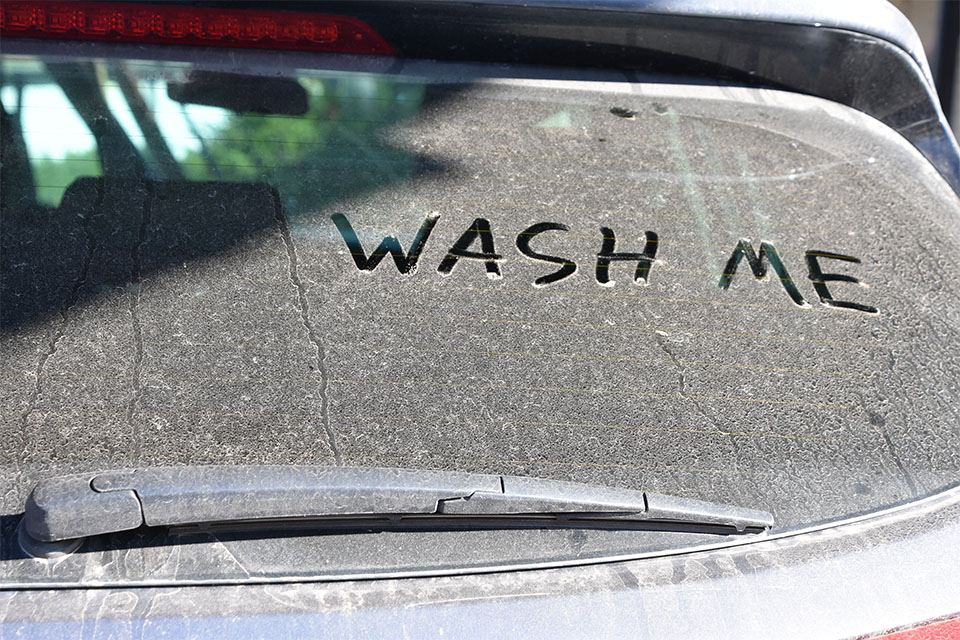 dirty windshield