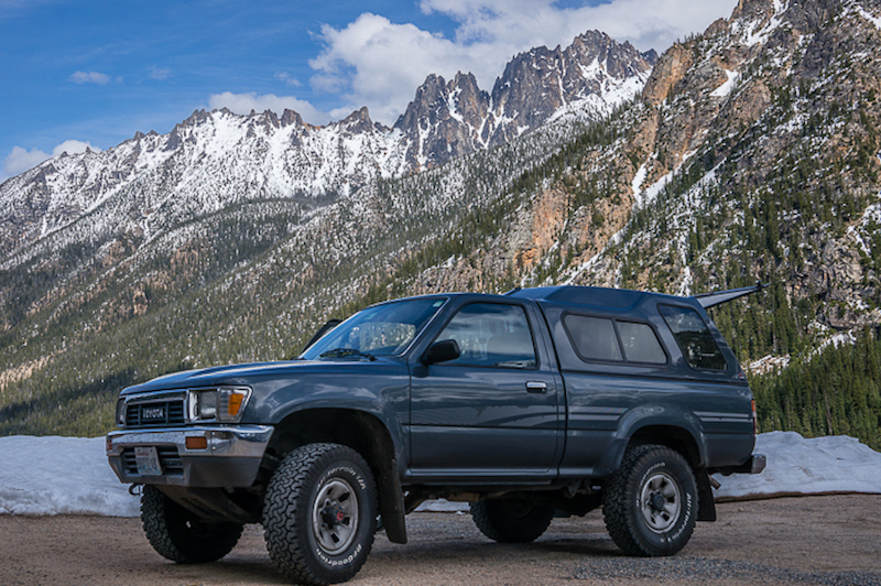 truck camping - mountains
