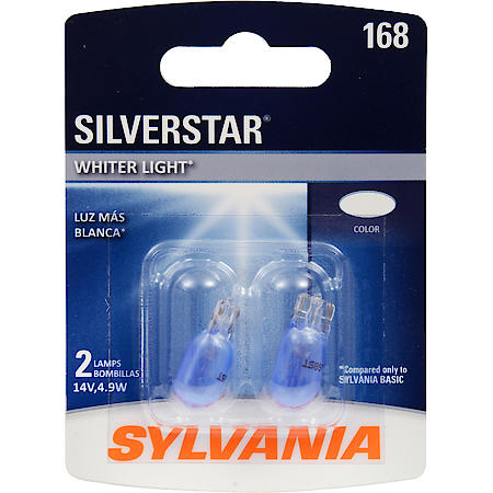 168 SilverStar: Mini Bulb, High Performance, 2 Pack