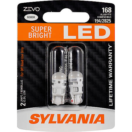 168 ZEVO: White LED Mini Bulb, Super Bright, 2 Pack