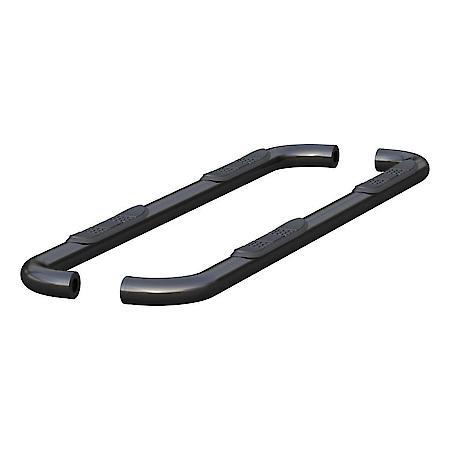 3in. Round Semi-Gloss Black Steel Side Bars