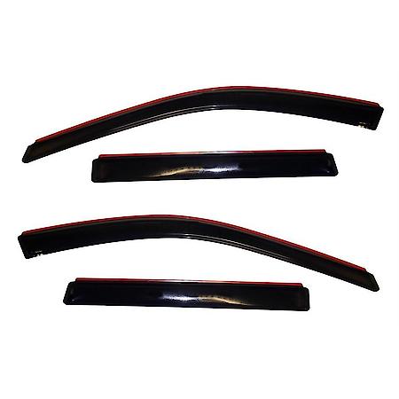 Ventvisor Window Visors: In-Channel Mount, Smoke, Front And Rear, 4 Pc