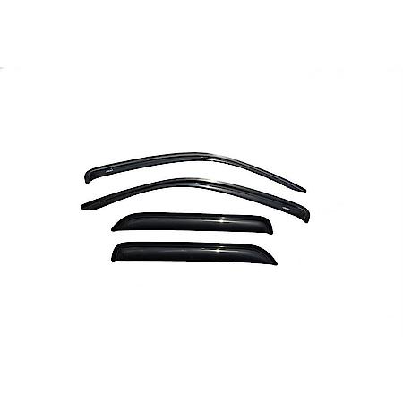 Ventvisor Window Visors: Outside Mount, Smoke, Front And Rear, 4 Pc