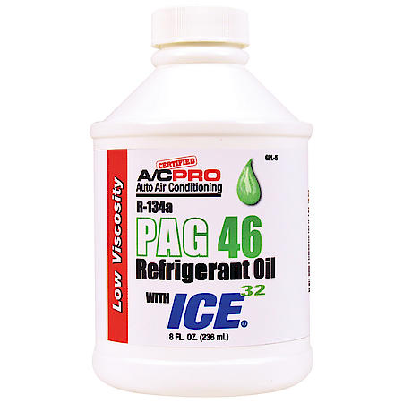 R-134a PAG 46 AC Oil Lubricant: With ICE 32 For Improved Cooling, 8 oz