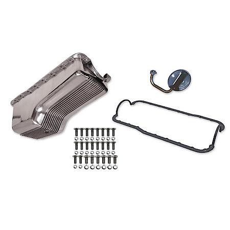 Aluminum Oil Pan Kit 65-87 SBF Finned Polished Finish