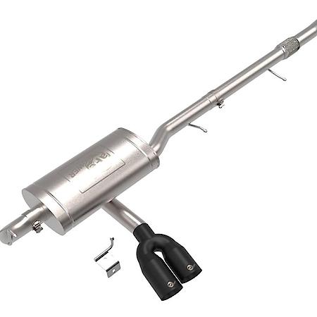 Rebel Series 3" 304 Stainless Steel Cat-Back Exhaust System with Black Tip
