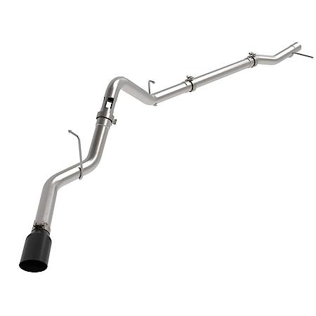 Large Bore-HD 3" 409 Stainless Steel DPF-Back Exhaust System with Black Tip