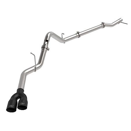 Rebel XD Series 3" 304 Stainless Steel DPF-Back Exhaust with Dual Black Tips
