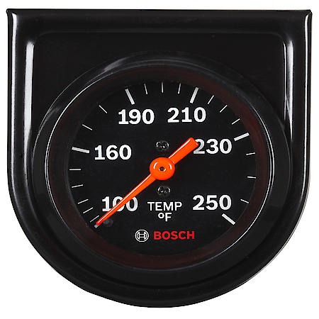 Style Line 2" Mechanical Water/Oil Temperature Gauge (Black Face)