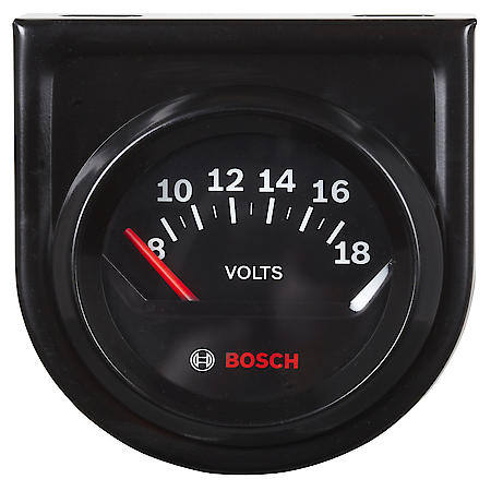 Style Line 2" Electrical Voltmeter Gauge (Black Face)