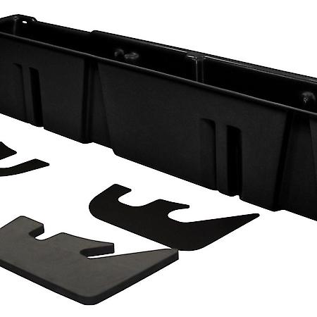 Under Rear Seat, 1 Compartment, Black, Heavy Duty Polyethylene