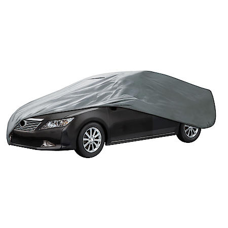 Car Cover, Grey, Fits Sedans 15' 1"-16' 8", Breathable, Non-Abrasive, Dustproof