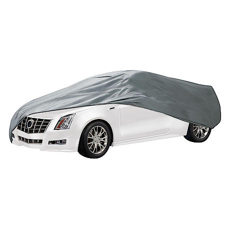 Car Cover, Grey, Fits Sedans 16' 9"-19', Breathable, Non-Abrasive, Dustproof