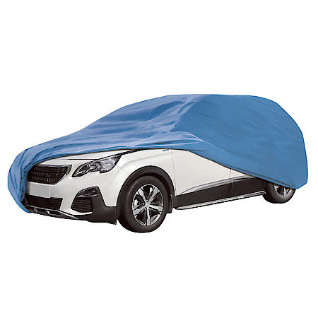 SUV Cover, Blue 3 Layers, Fits SUVs 15'-19', Medium-Duty, Water Resistant, Outdoor Use