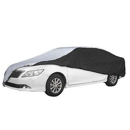 Premium Car Cover: Silver/Black, Fits up to 16' 8" L, All Weather Protection