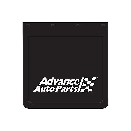 Rubber Mud Flap, 24" x 24" x 5/16", Black, with "ADVANCE AUTO PARTS" Logo, Made in USA