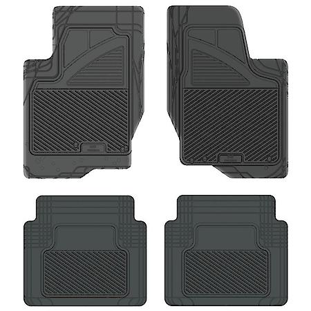 Custom Fit 4 Piece Floor Mat Set, Grey