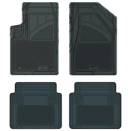 Custom Fit 4 Piece Floor Mat Set, Grey