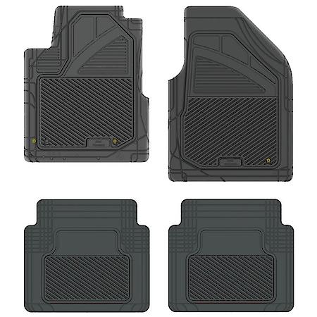 Custom Fit 4 Piece Floor Mat Set, Grey