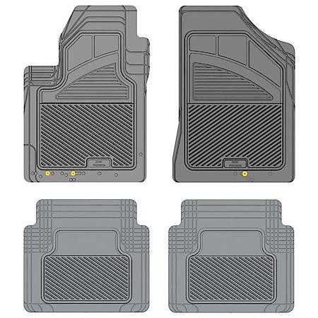 Custom Fit 4 Piece Floor Mat Set, Grey