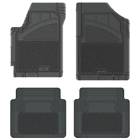 Custom Fit 4 Piece Floor Mat Set, Grey