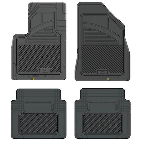Custom Fit 4 Piece Floor Mat Set, Grey