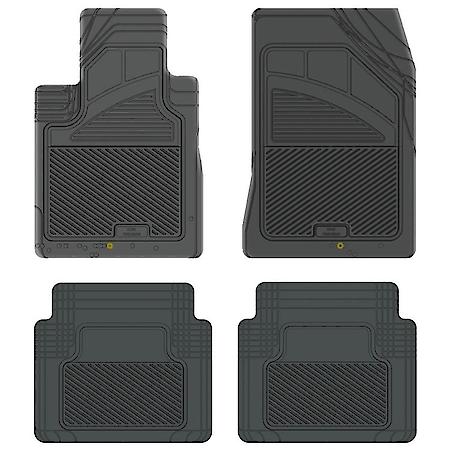 Custom Fit 4 Piece Floor Mat Set, Grey