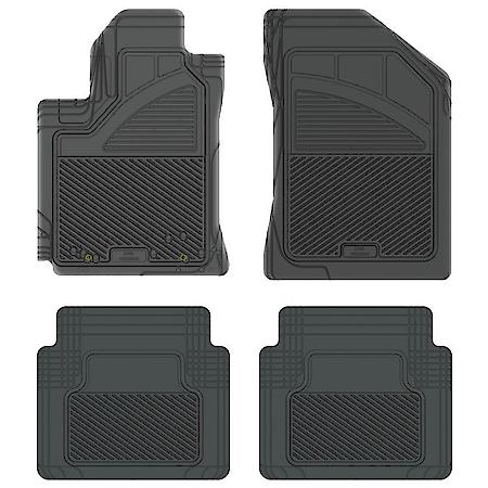Custom Fit 4 Piece Floor Mat Set, Grey