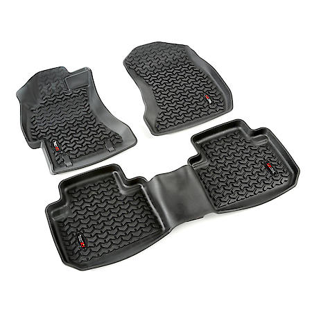 All Terrain Floor Liner Kit; Black; 14-18 Subaru Forester