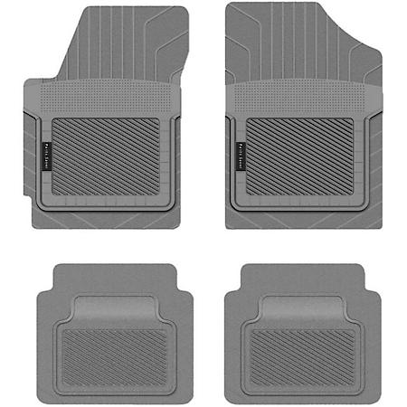 Custom Fit 4 Piece Floor Mat Set, Grey