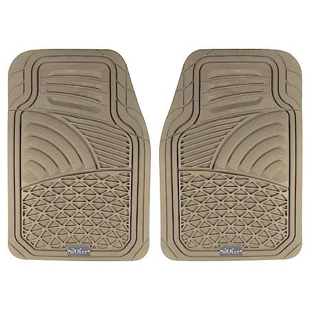 2 Piece Heacy Duty Trapper Rubber Floor Mats Tan