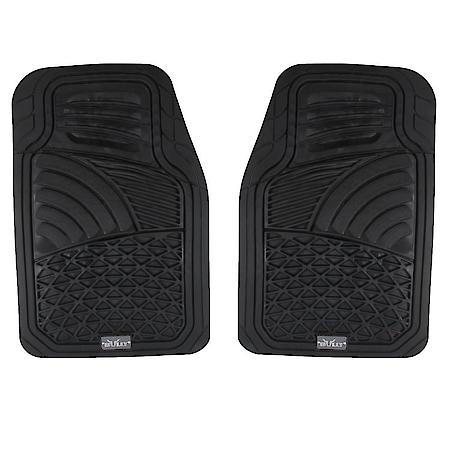 2 Piece Heavy Duty Trapper Rubber Floor Mats Black