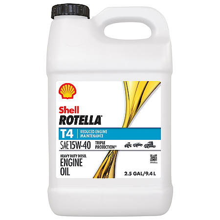 T4 Triple Protection 15W-40 Synthetic Blend Heavy Duty Diesel Engine Oil, 2.5 Gallon